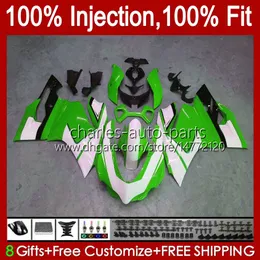 Injektion Green White Mold Fairings för Ducati Panigale 899 1199 s R 899s 1199s 12 13 14 15 16 Kroppsarbeten 44NO.35 899R 1199R 2012 2013 2014 2015 2016 899-1199 12-16 OEM BODY