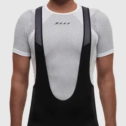 Maap 순수한 흰색과 회색 사이클링베이스 레이어 2020 남자 메쉬 거미줄 통기성 자전거 짧은 소매 셔츠 야외 스포츠 속옷 H1020