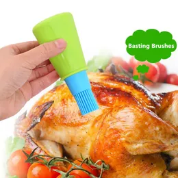 Werkzeuge Zubehör 1pc Grill Öl Flasche Pinsel Werkzeug Hitzebeständige Silikon BBQ Basting Pinsel Grill Kochen Gebäck