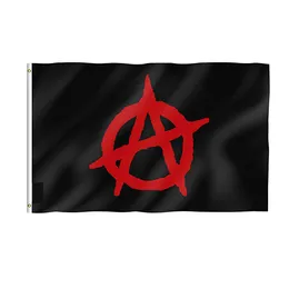 Anarchie-Flagge, hochwertig, 90 x 150 cm, mit Doppelnähten, Dekoration, Banner für Sport, Festival, Polyester, Digitaldruck, Großhandel