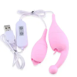 Nxy Sex Vibrators Multi Use Tongue Licking Vbrator 10 Modes Mute Nipple Clitoris Stimulator g Spot Massager and Anal Plug Toy for Women 1209