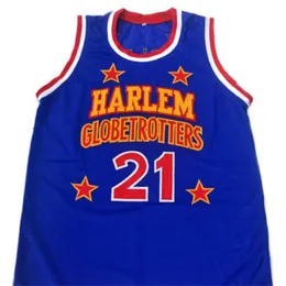 21 Kevin Special K 36 Meadowlark Lemon Harlem Globetrotters Basketball Jersey Blue Brodery Stitched Personliga anpassade tröjor