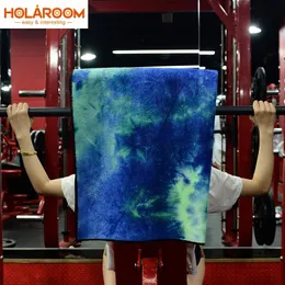Handduk stora badhanddukar 100% polyester mikrofiber vanlig färgad design sport svett-absorbent för hem/gym 4 färg tillgänglig