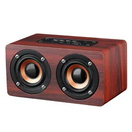 Portable Speakers Bluetooth Wooden Bass Speaker AUX Input TF Card Playback Wireless Subwoofer Column Caixa De Som Soundbar Sound Box