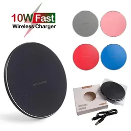 10W Fast Qi trådlös laddare för iPhone 12 11 Pro Xs Max X Xr Laddningsplatta Universal telefonladdare