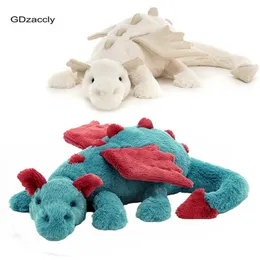 Swag Green Mal Dragão Dragão Plush Brinquedos Recheado Pterodactyl Dines Voando Asas Branco Dragões Decons Bonecas Presente de Aniversário para Boy 210728