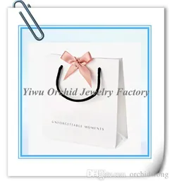 Wholesale 10 Pcs Exquisite High-Quality Paper Gift Bag 16*16*6cm Fits Pandora Jewelry Bracelet Necklace Box Packaging Bag Shopping Bag