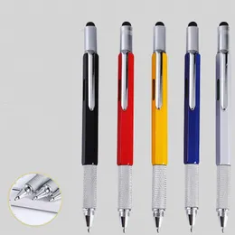 스팟 레벨 미터 스케일 터치 스크린 6에서 1 개의 금속 볼펜 펜 다기능 도구 펜