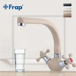 FRAP Multicolor Spray Malowanie Kitchen Sink Faucet Mikser zimny i wodny Tap Crane Torneira Podwójny uchwyt 360 Rotation F5408 211108