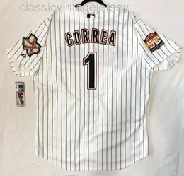 Män kvinnor barn carlos correa vintage rookie tröja broderi nya basebolltröjor