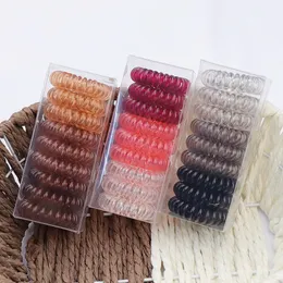 9 sztuk / zestaw kolorów gradientu elastyczne krawaty Girls Invisibobble Bezstynne gumowe akcesoria do włosów dla kucyk Gumki do Wlosowa