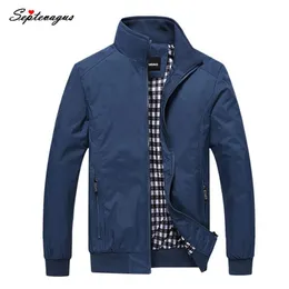 Mäns Jackor 2021 Fashion Spring Vattentät Coats Man Casual Slim Stand Collar Jacket Män Tunn kappa Överrock USA Storlek XS-XL