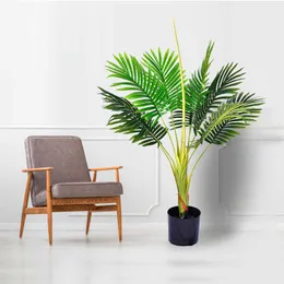50-123cm 36 Types Large Tropical Palm Platic Plants Fake Branches Summer Green Plants Real Touch Balcony Home Party Decoration 210624