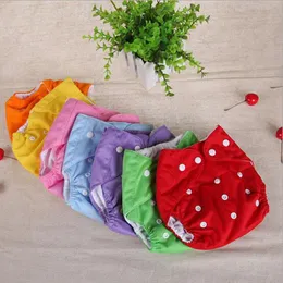100％コットン調節可能な洗えるベビークロスおむつの再利用可能な赤ちゃん布おむつ44 * 47cm約7色