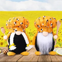 Bee Festival Plush Beard Faceless Old Man Bee Dwarf Fairy Doll Faceless Old Man Creative Chef Ornaments