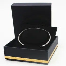 New Luxury Design 4Colors Brand Letter Stainless Steel Bracelets&Bangles Fit Men Women Lovers Open Bracelets Gift