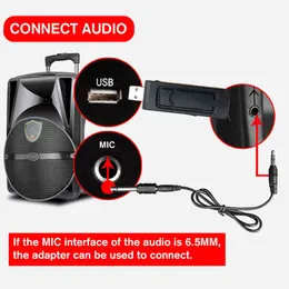 Microphones Universal UHF trådlös professionell handhållen mikrofon med USB -mottagare för karaoke mic för kyrkans prestandaförstärkare T220919