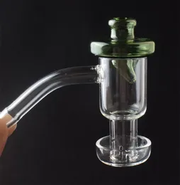 Set Quartz TERP Vakuum Banger Rökning Vattenrör Domlösa Slurper Up Oljestikar med färgad Carb Cap 14mm 18mm för glas bong