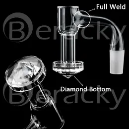 Saldatura completa con diamante/bordo smussato con fondo smussato per fumatori Terp Slurper Quartz Banger 20mmOD 4590 gradi Chiodi Slurpers senza cuciture per bong in vetro Dab Rig