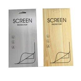 1000PCS Retail 9 * 18cm Skärmskydd Förpackning Box Universal Mobiltelefon Anti Shatter Film Förpackning Papperslådor med Hang Hole