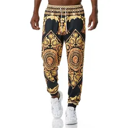 Luksusowe Królewskie Mężczyźni Joggers Sweatpant 3D Floral Print Spodnie Jogging Spodnie Mężczyźni Casual Hip Hop Streetwear Sports Spodnie Mężczyzna XXL X0615