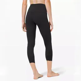 Yoga kronbladformade byxor benbyxor andningsbara trosor gym leggings sport tight fitness byxa midja byxor för kvinnor som kör träning utomhus sku17200