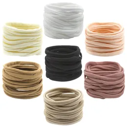 Tillgängliga Baby Girls Nylon Headbands Hair Band Baby Hairband Nylon Elastiska Sträcka Huvudband Bulk Mjuk Tunna 130 Y2