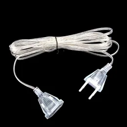 Strings 3M Power Extension Lengthened Line Cable 110V/220V Plug Extender Wire For Christmas Wedding Party Birthday Home Lights Decor