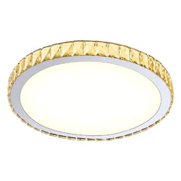 Lampada da soffitto a LED moderno Lampada da soffitto soggiorno leggero di cristallo rotondo bianco Bianco Base in acrilico luci da cucina luci di illuminazione