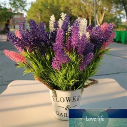 装飾的な花の花輪のロマンチックなプロヴァンスの装飾ラベンダーの花の絹人工穀物の穀物の人工穀物シミュレーション工場価格の専門家のデザイン品質