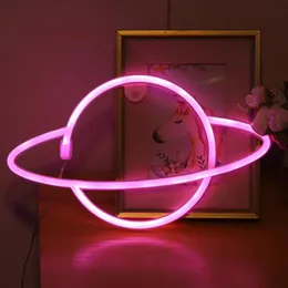 Party Decoration Planet Shaped High Brightness Colorful LED Light Neon Sign Lamp Creative And Charming Lightweight For Wedding