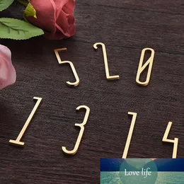 Brass House Number 0-9 Number for Office Modern Plaque Hotel Room Address Digits Plate Sign Hanging Decoration