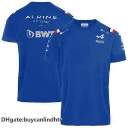 T-shirty T-shirt Formuła Mistrzostwa Nowa koszulka F1 Alpine Team Racing Short Sleeve dla fanów Renault 7d7f