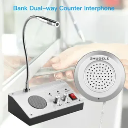 Walkie Talkie Dual-Way Talk genom Bank Store Office Window Glass Counter Intercom Speaker System Microphone Interphone