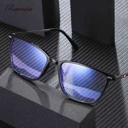 Ravenisa Moda de Luxo Óculos ópticos para homens Suqare Tr90 moldura azul lentes de bloqueio de lentes Computer mulheres óculos