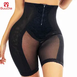 GUUDIA Pantaloncini modellanti a vita alta Mutandine contenitive della pancia Allenatore in vita Corsetti modellanti per il corpo Shapewear Mesh Intimo modellante dimagrante sexy 211112