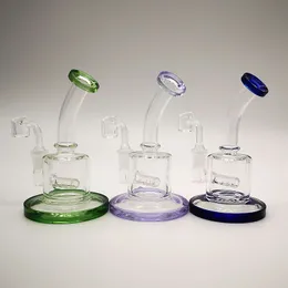 Haishahs Inline Perc Water Rury Mini Oil Dab Rigs 5mm Grube Szklane Bongs 14mm Zespół Kobiet z 4mm Quartz Banger