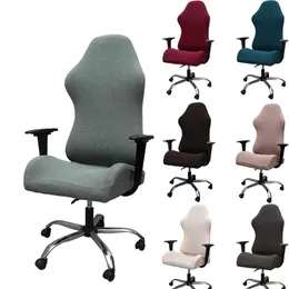 Gamer Chair Cover Office Spandex Sträckdator Skrivbord Slipcovers Spel Liggande Racing för Gaming Protector Club Fåtölj 220302