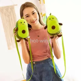 New Plush Dolls Avocado Soft Stuffed Fruits Cartoon Plush Toys mulit style Shoulder Bag Coin Purse for Children Gift EE