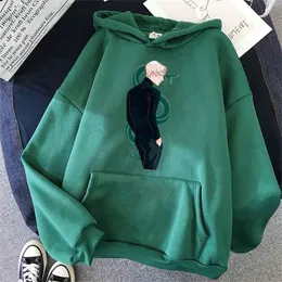 Draco Malfoy med grön ormtryck hoodie kvinnor casual fleece sudaderas student hoodies mode hajuku sweatshirts hooded 210803