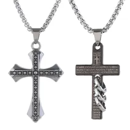 Pendant Necklaces WANGAIYAO Personality Retro Simple Jesus Cross Necklace Men's Domineering Alloy Trendy Male Jewelry Student Accessor