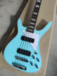 4文字列MusicVoxベースギターライトブルーミュージックVoxカスタム -  Bass GuitarraローズウッドフレットボードブロックインレイトップクオリティBajo Basse