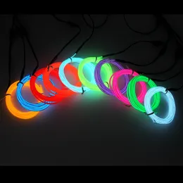 5m Neon Sign Light Dance Party Decor Lights Neons LED-lampa Flexibel El Wire Rope Tube Vattentät LED-remsa