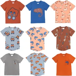 Kids T Shirts Carlijnq Brand New Summer Boys Girls Cartoon Print Z Krótkim Rękawem Koszulki Dziecko Dziecko Moda Topy Tees Odzież 210306
