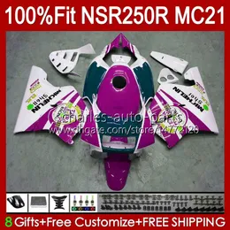 Injection For HONDA NSR250 NSR 250 R NSR 250R white 1990 1991 92 93 103HC.178 pink NSR250RR NSR250R MC21 PGM3 90 91 1992 1993 OEM Fairing