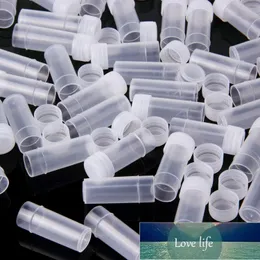 50pcs / parti 5ml plastprovflaskor Mini Clear Lagringsflaskor Case Pill Capsule Storage Containers Jars Test Tube Pot för lock