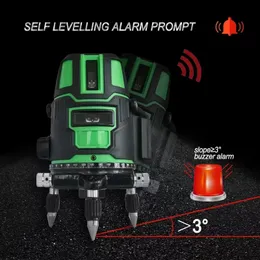 Laser Level 2/3/5 Cross Lines Self-Leveling Green Radius Alternating Direct 360 Rotatable Horizontal Vertical Measuring