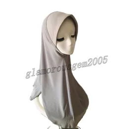 Premium Instant Hijab Baumwolle Feste Unter Hijab Cap Frauen Kopfhaube Turban Hat Wraps Headscarf Islamische Tücher Stirnband Abayas
