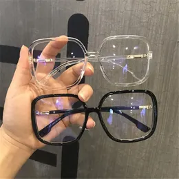 Anti-Blue Light Eyeglasses Fashion Solglasögon Kvadratglasögon Anti-UV Spectacles Oversize Frame Sun Glasses Adumbral A ++