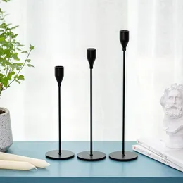 Candle Holders Set Of 3, Decorative Candlestick Holder For Wedding, Dinning, Party, Fits 3/4 Inch Thick Candle&led jllpEZ